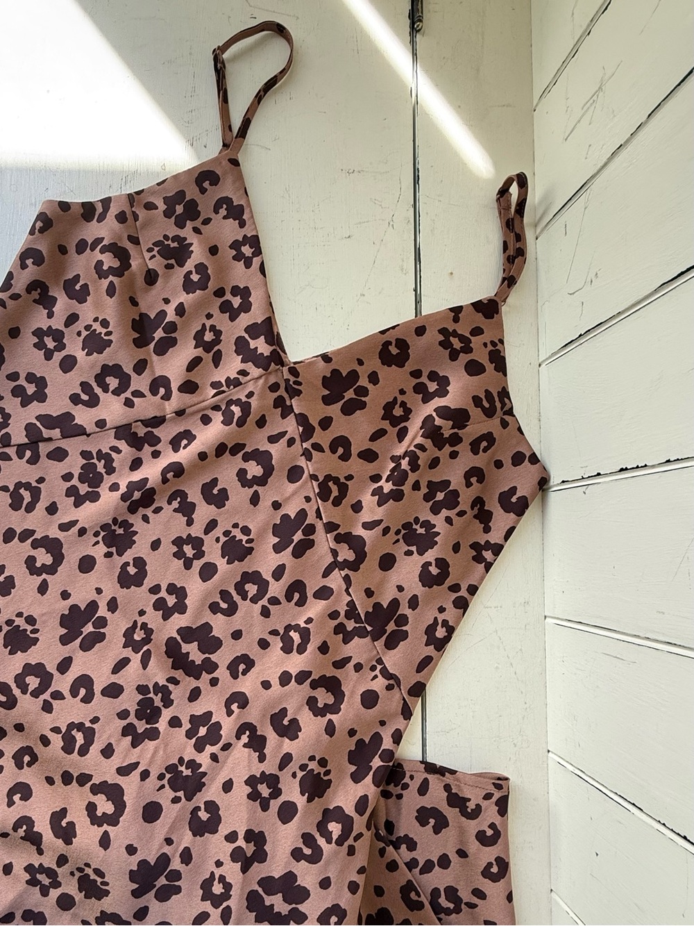 A New Day Leopard Print Maxi Slip Dress - Brown & Dark Brown